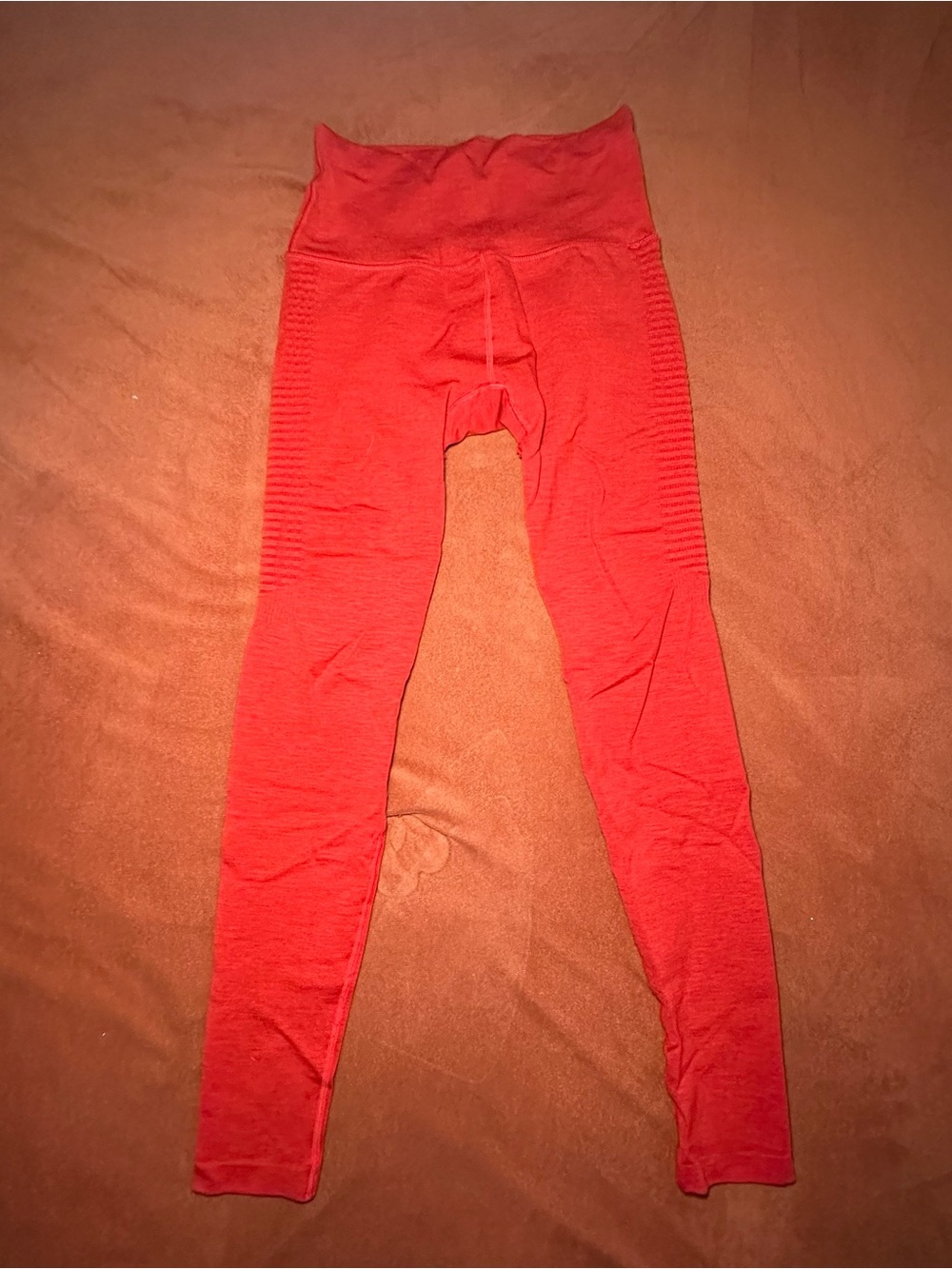 Alphalete High-Waist Red Seamless Leggings